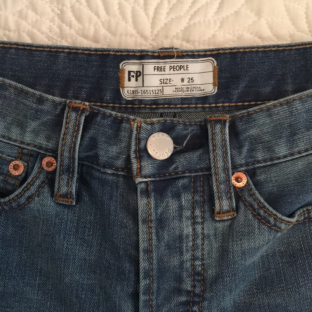 Free People High Rise Cut Off Jeans - Picture 3 of 6